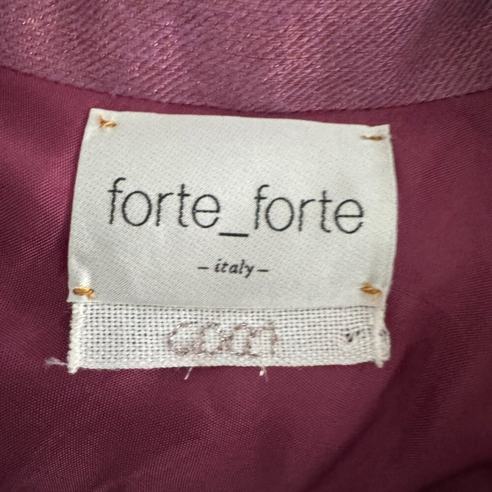 Forte.Forte Metallic Linen Duster Jacket in Metallic Rust Red, size “1”, aka siz - Picture 4 of 7